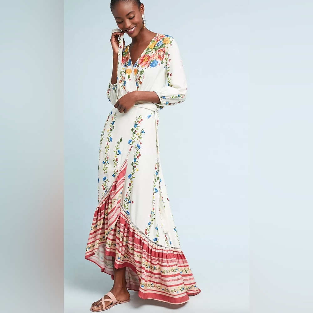 Farm Rio Springtime Wrap Dress (NWOT) - Picture 2 of 10